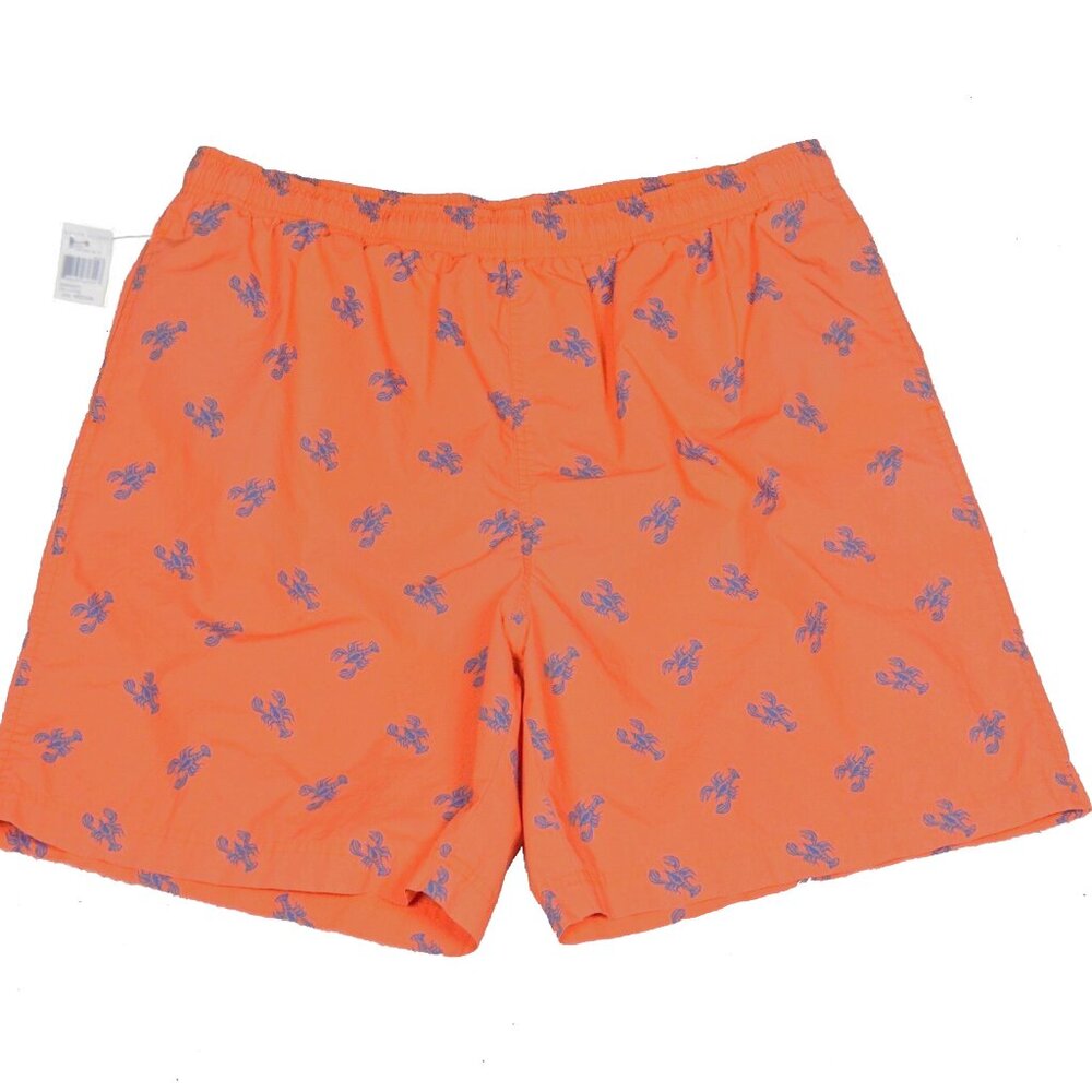 NEW Vintage Polo Ralph Lauren Bathing Suit! XL or XXL  Orange With Blue Lobsters